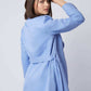 Women Regular Fit Blazer - Placid Blue