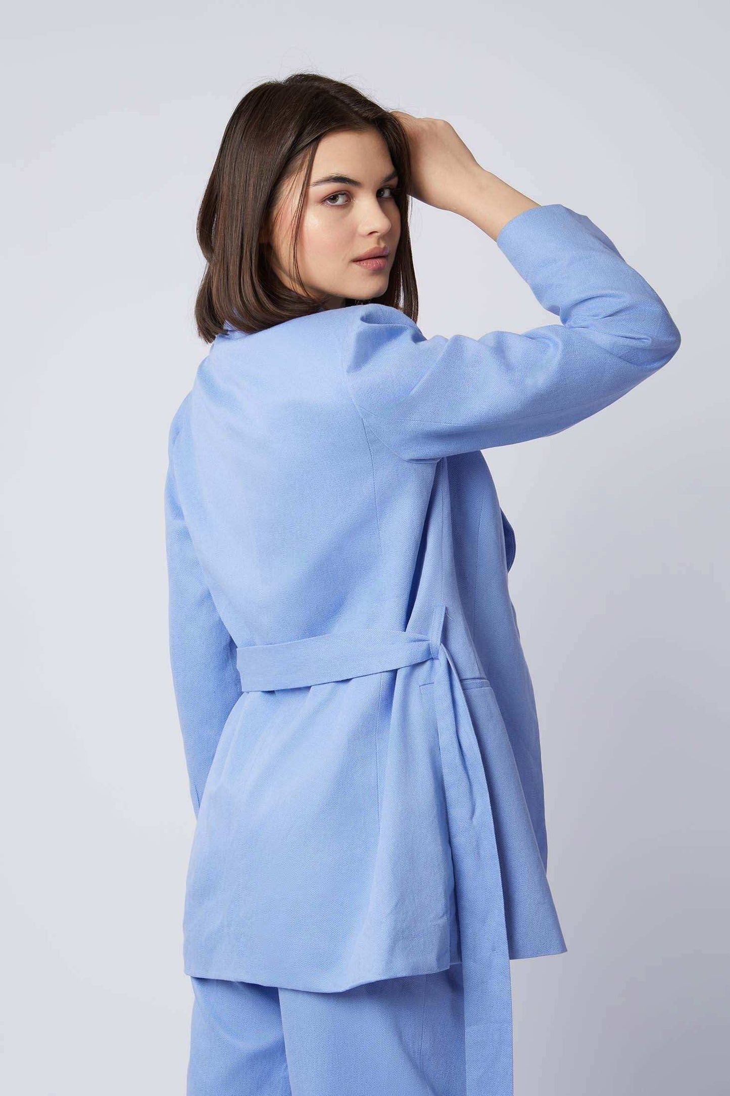 Women Regular Fit Blazer - Placid Blue