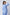 Woman in light blue belted blazer and pants set, back view, casual fashion look