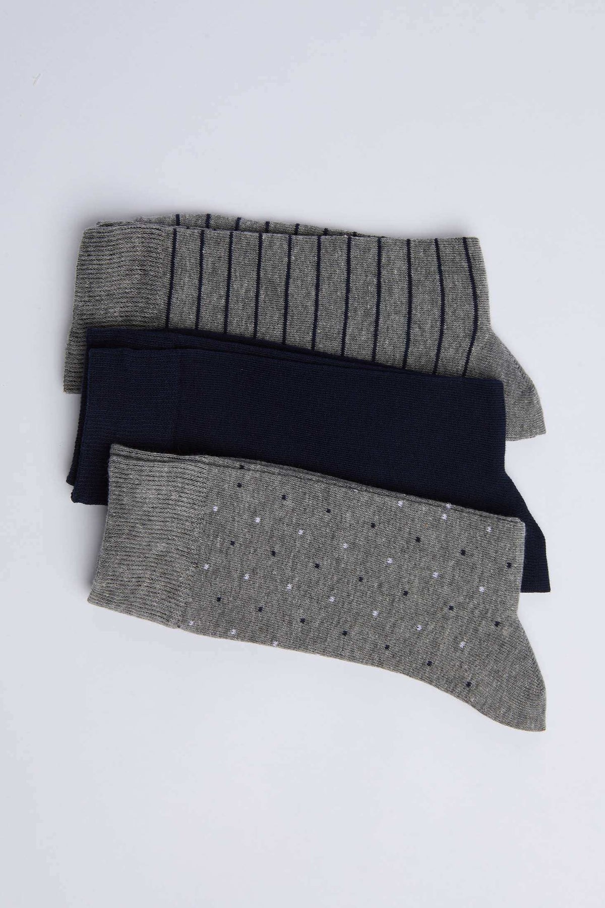 Striped & Polka Dots Crew Socks - Pack of Three