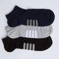 Vertical Striped Ankle Socks - Pack of Three
