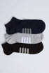 Vertical Striped Ankle Socks - Pack of Three