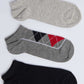 Argyle & Solid Ankle Socks - Pack of Three