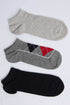 Argyle & Solid Ankle Socks - Pack of Three