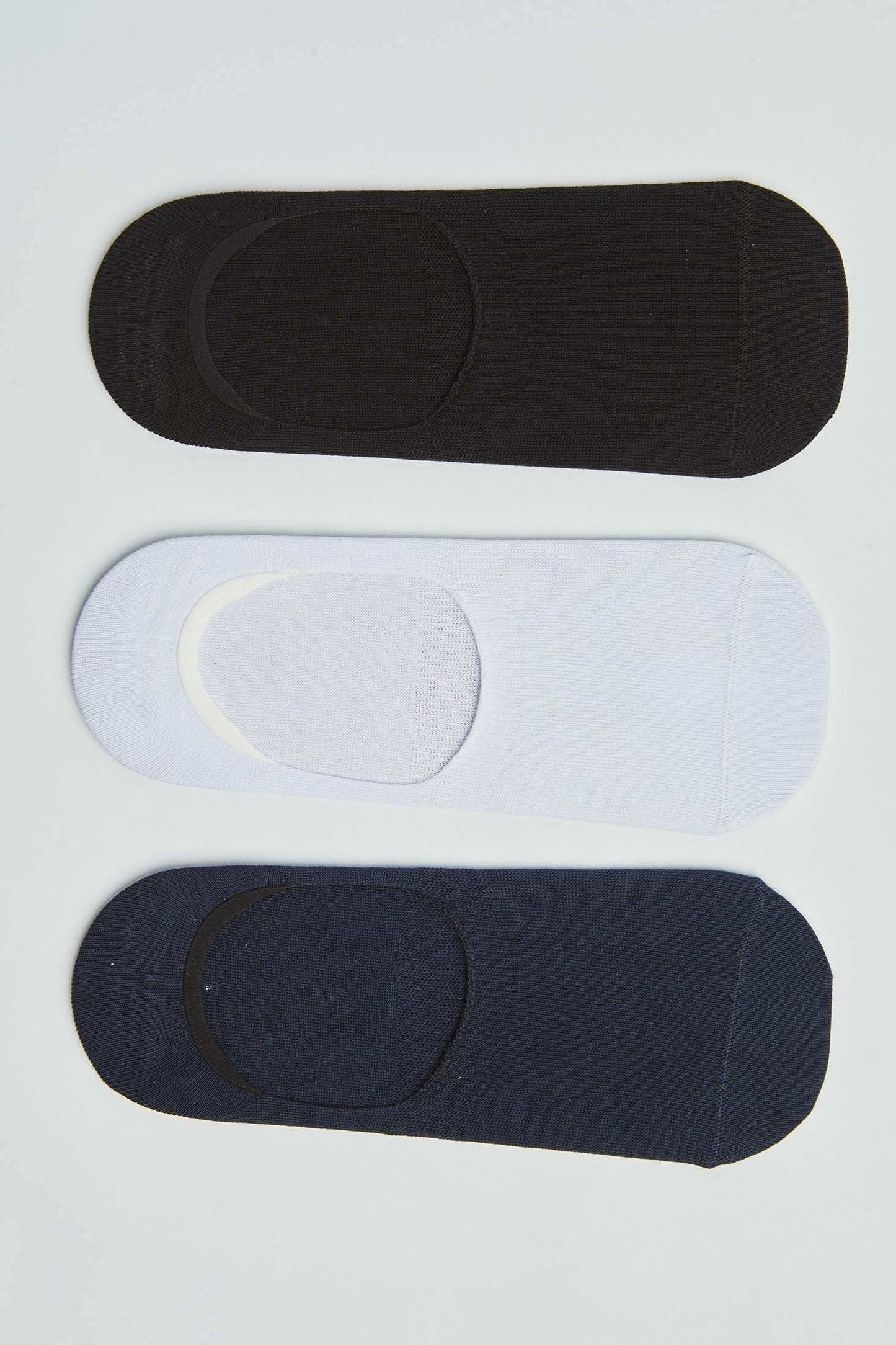 Hidden Plain No-Show Socks - Pack of Three
