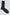 Single black cotton crew sock on white background, men's and women's fashion accessory