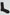 Classic black crew sock for men and women on a plain background