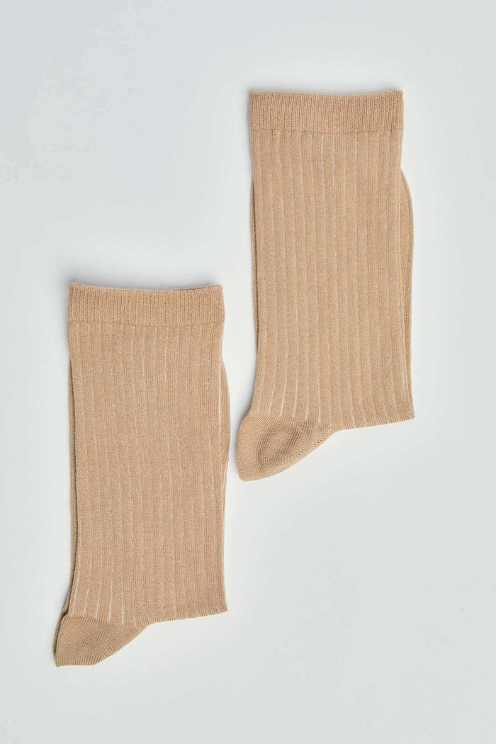 Classic Ribbed Socks with Soft Stretch
