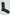 Black argyle patterned men's dress sock on a plain background