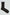 Black cotton crew sock on plain white background, casual men's or women's hosiery