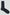 Black men's dress sock laid flat on a white background