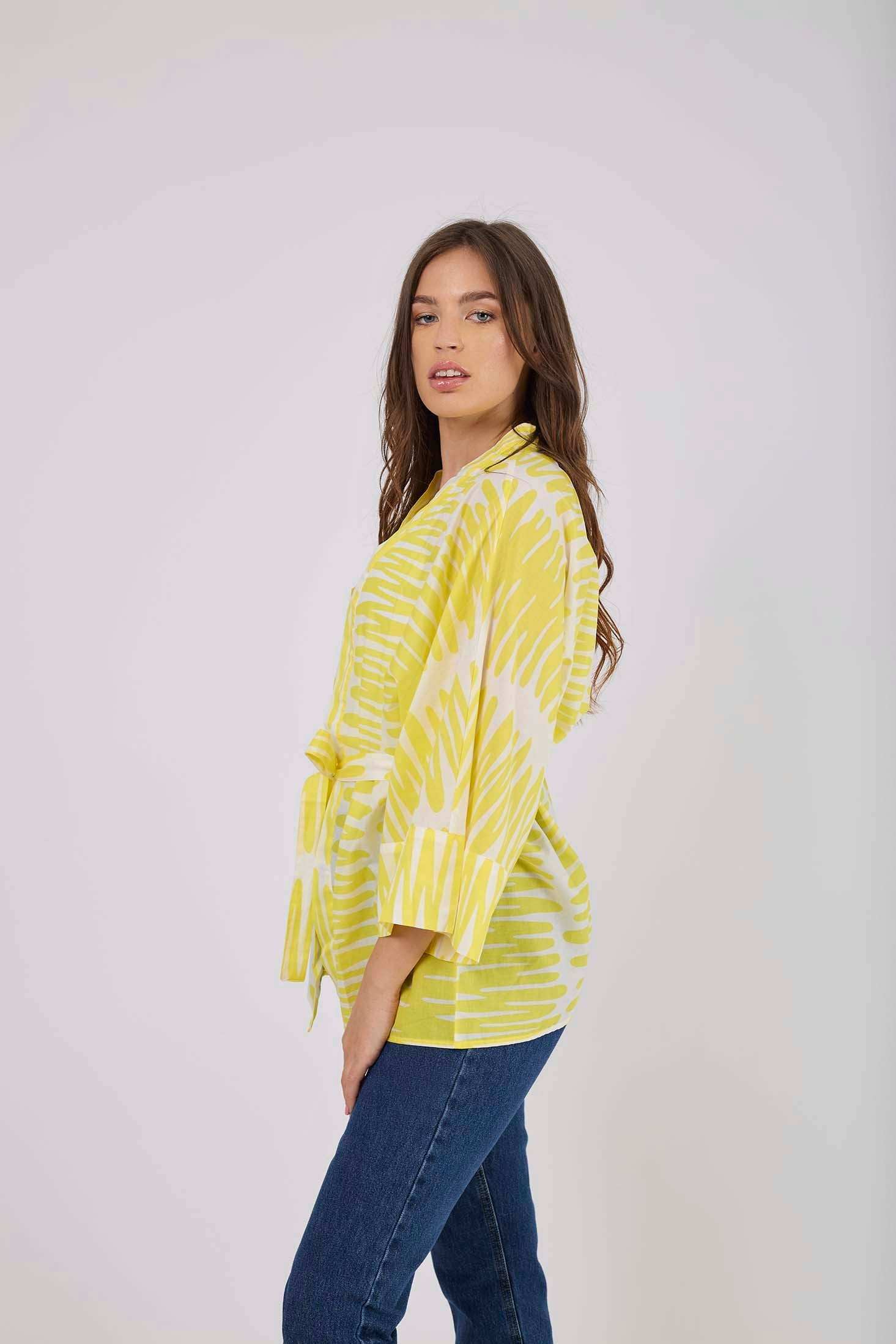 Women Regular Fit Kimono - Multicolorcolor