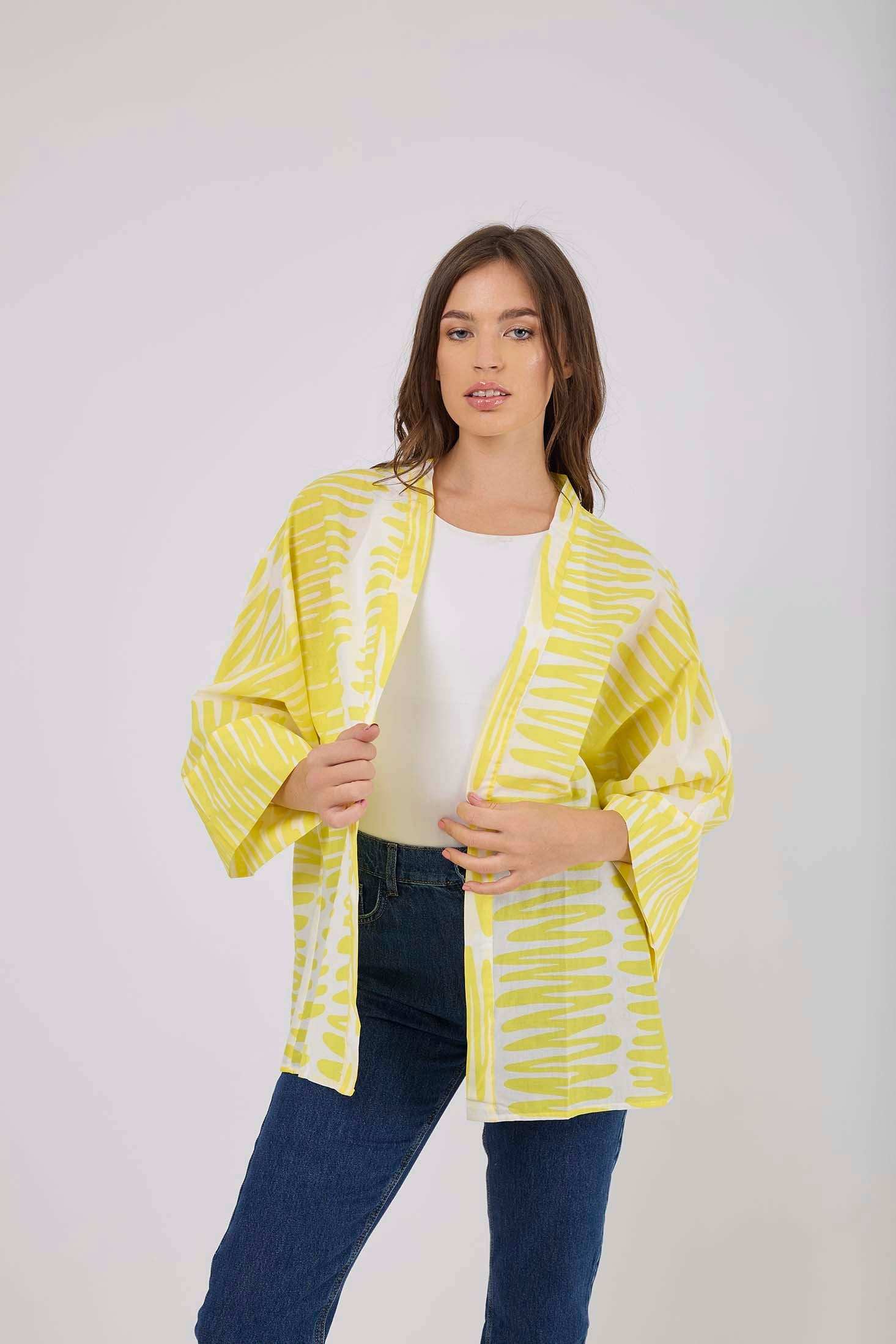 Women Regular Fit Kimono - Multicolorcolor