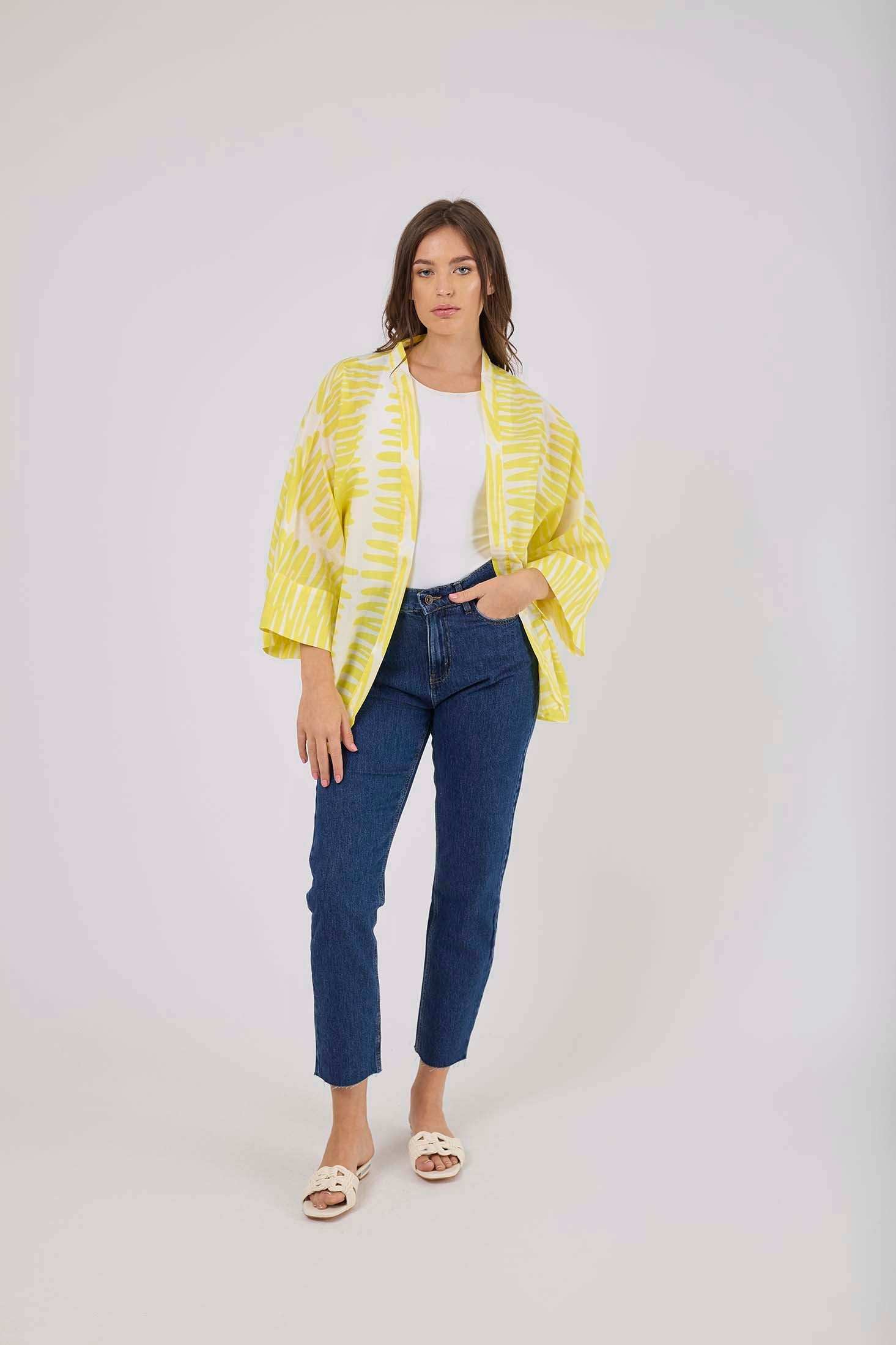 Women Regular Fit Kimono - Multicolorcolor