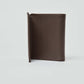 Dalydress brown leather men's wallet on white background