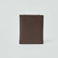 Dalydress brown leather men's wallet with simple stitching, minimalist design