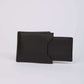 Dalydress black leather men's wallet with card holder, elegant minimalist accessory