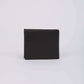 Dalydress black leather men's wallet on plain white background