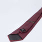 Dalydress men's patterned maroon necktie with brand label, displayed on a white background.
