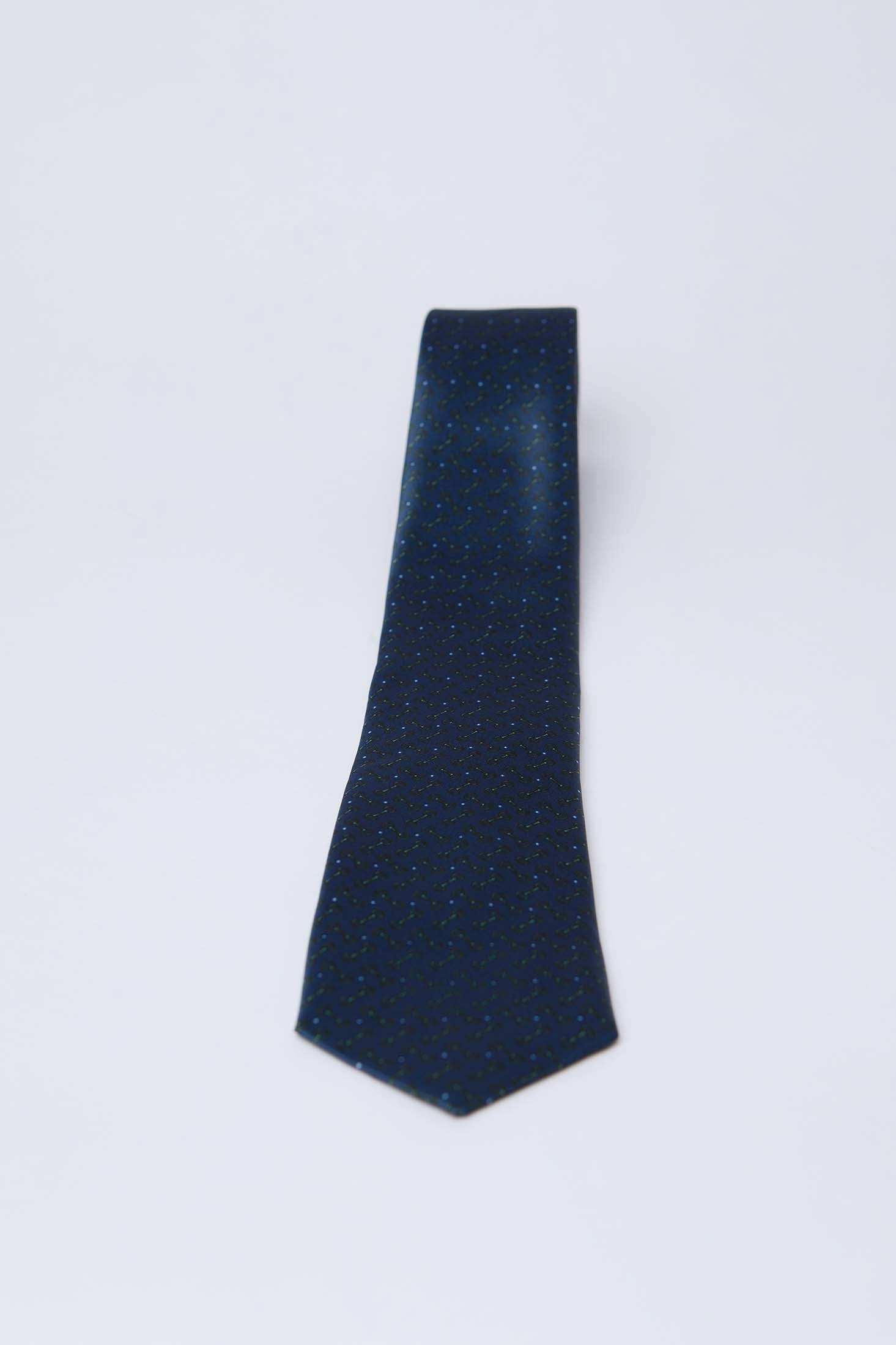 Dalydress men's navy blue patterned tie on white background