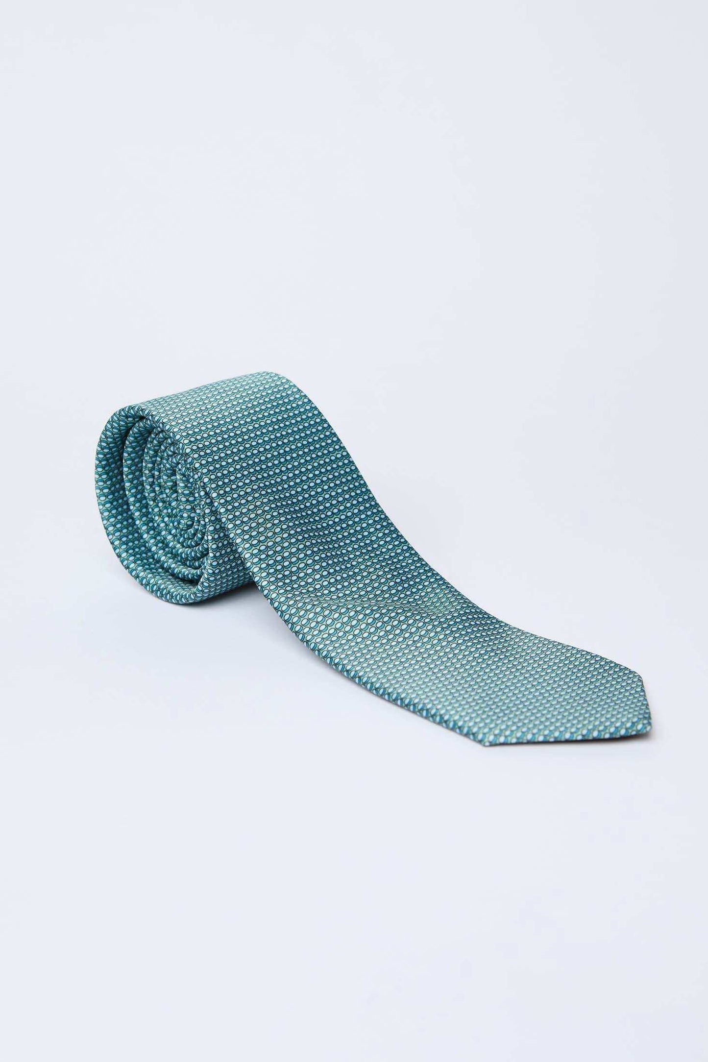 Dalydress men's blue patterned necktie on white background