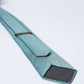 Dalydress men's turquoise patterned necktie with black label on white background