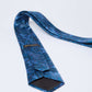 Dalydress men's blue paisley silk tie on white background