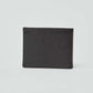 Classic black leather wallet for men on plain white background