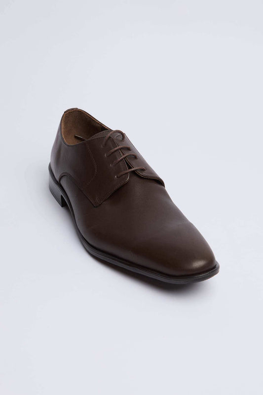 Men’s Brown Leather Lace-Up Shoes