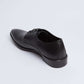 Dalydress men's classic black leather dress shoe on white background