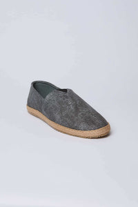 Men's Black Canvas Slip-On Espadrilles