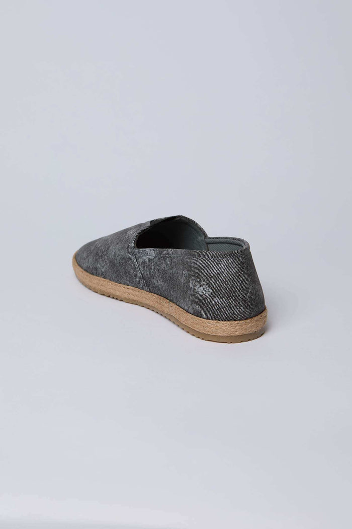 Men's Black Canvas Slip-On Espadrilles