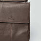Dalydress brown leather men's bag with textured finish and top handle