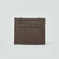 Dalydress brown leather card holder wallet with multiple slots on white background