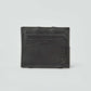 Dalydress black leather card holder with multiple slots, minimalist men's accessory on white background