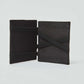Black minimalist card holder wallet with elastic straps, Dalydress men’s accessory