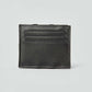 Dalydress black leather card holder with three slots, minimal design on white background