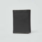 Dalydress classic black leather wallet for men, minimalist style, product on white background