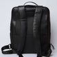 Dalydress black leather backpack with padded straps, modern urban men's accessory