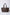 Brown leather tote bag with double handles on a plain white background