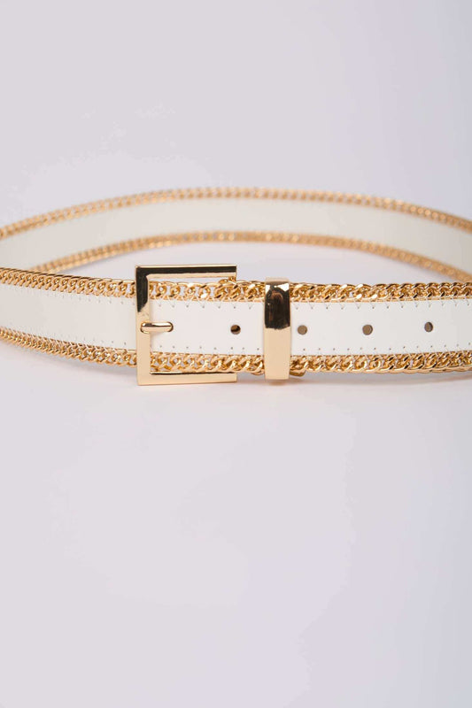 Women Belt - White