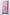 Light pink chiffon scarf with abstract geometric print and navy border on white background