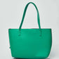Dalydress green tote bag with double handles, minimalist women's fashion accessory