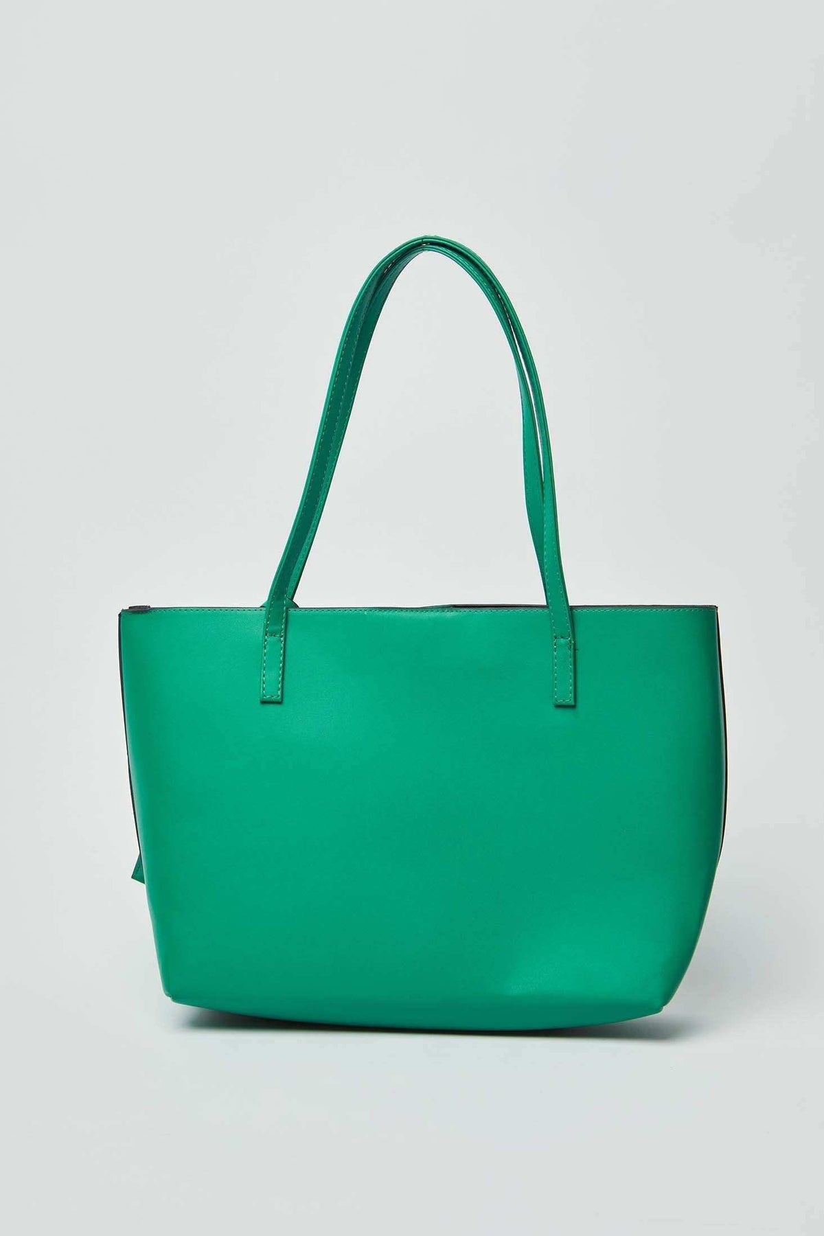Dalydress green tote bag with double handles, minimalist women's fashion accessory