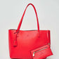 Dalydress red women's tote bag with matching zip pouch, stylish Egyptian fashion accessory