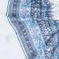 Dalydress blue and white floral patterned scarf with geometric border, Egyptian fashion