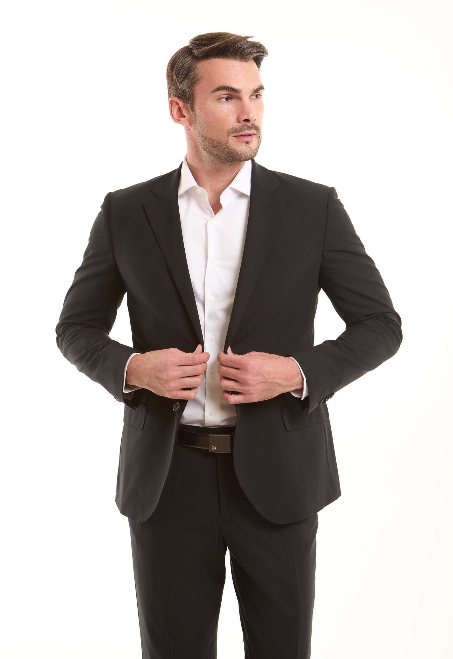 Tailored Wool-Blend Suit Jacket