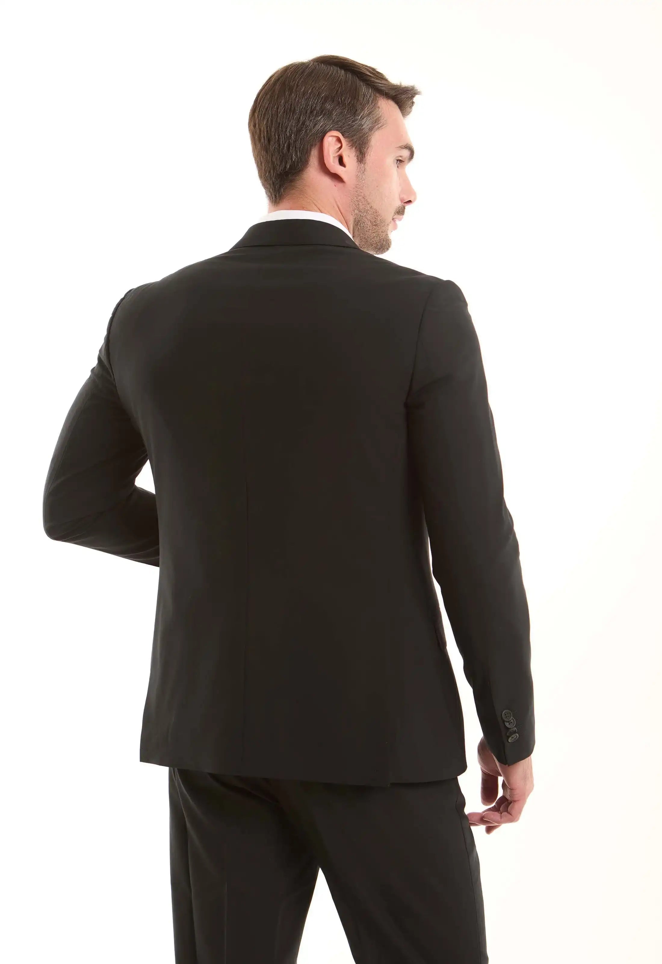 Tailored Wool-Blend Suit Jacket