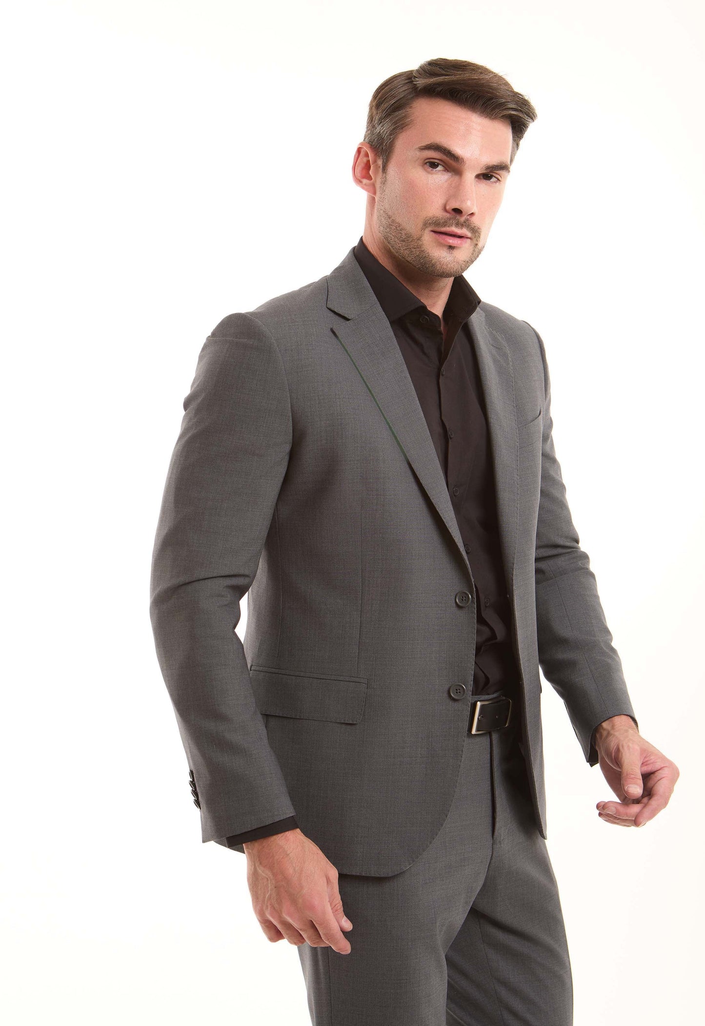 Men Regular Fit Suit Jacket - Black