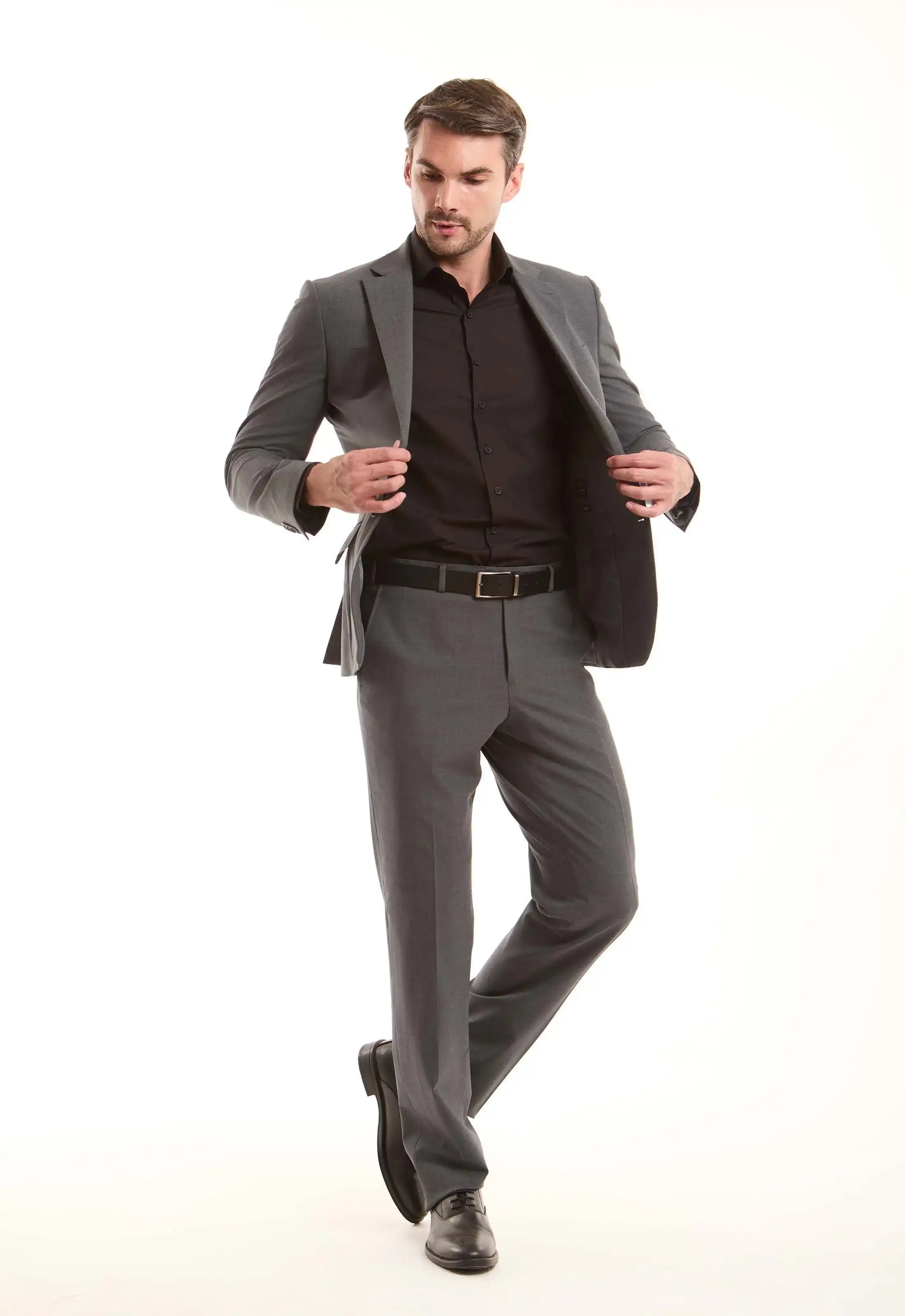 Tailored Wool-Blend Suit Jacket